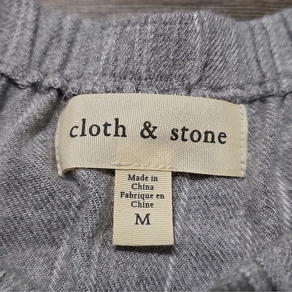 Cloth & Stone Grey Stripe Off shoulder Top - Picture 6 of 8